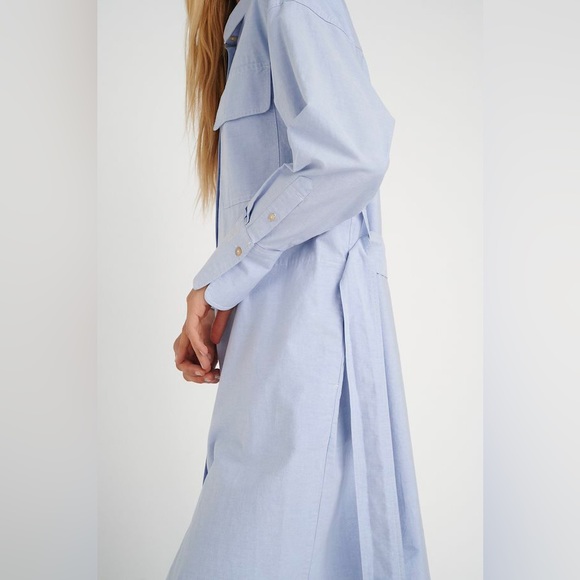 ❤️❤️❤️InWear light blue FELICEIW button down shirt dress, size M❤️❤️❤️ - Picture 5 of 9